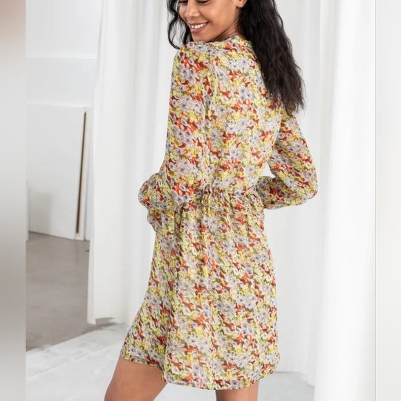 & other stories floral ruffled mini dress cottagecore - Picture 4 of 13
